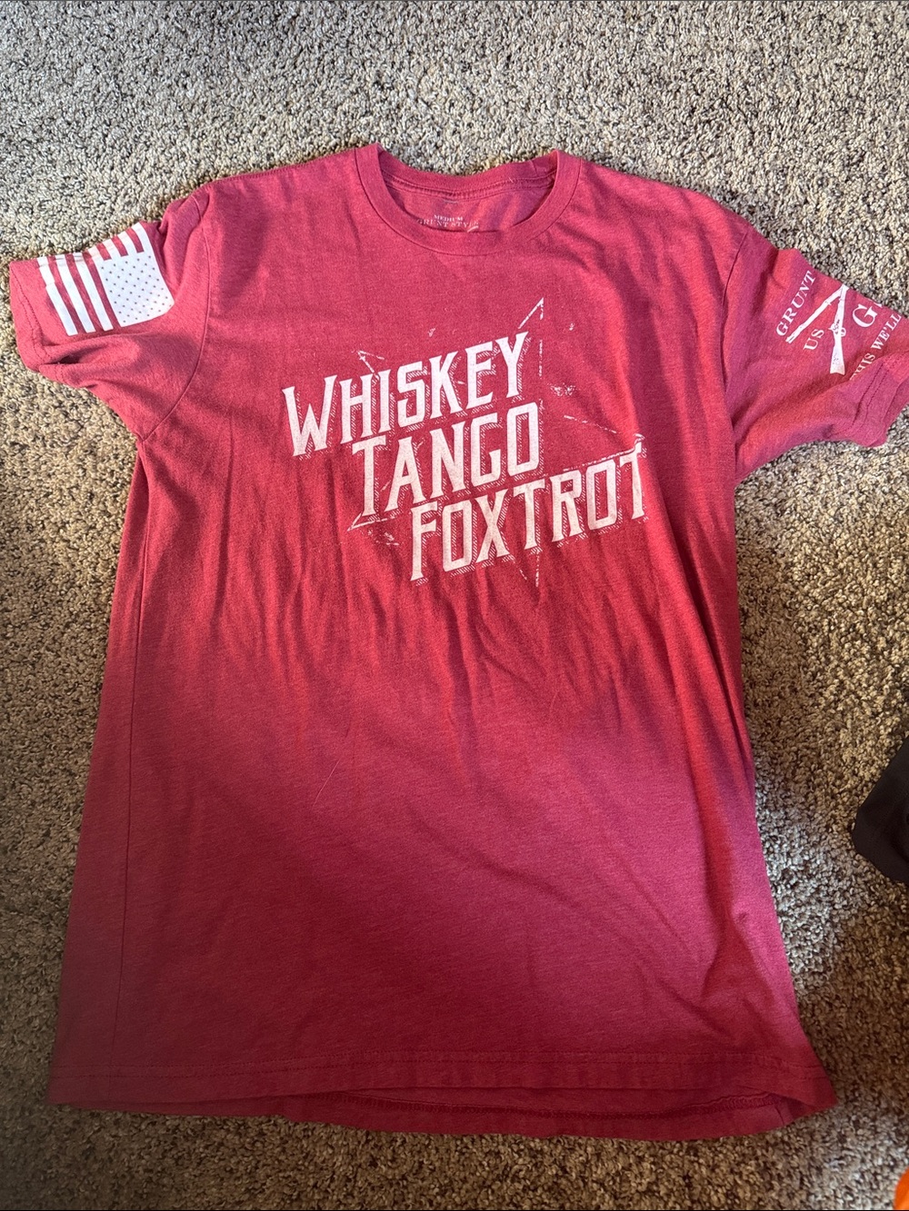 Grunt Style Whiskey Tango Foxtrot Graphic Tee - Red